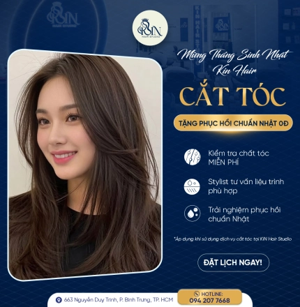 CẮT TÓC TẠI KIN HAIR STUDIO – TẶNG PHỤC HỒI CHUẨN NHẬT 0Đ